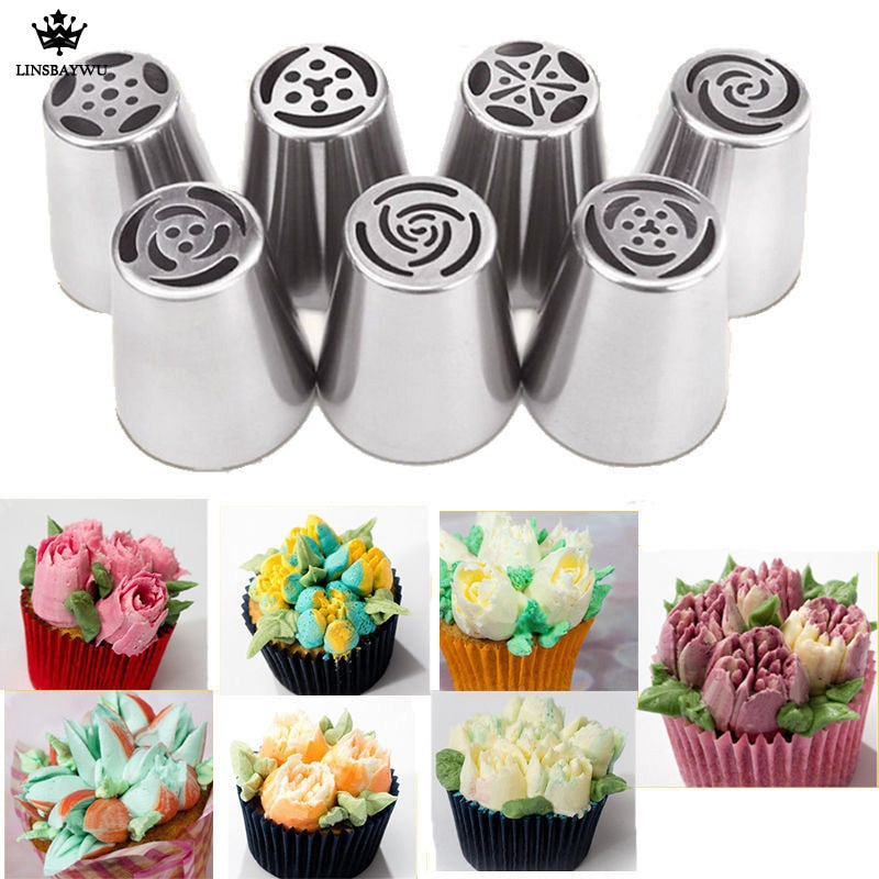 LINSBAYWU 1Pcs Premium Russian DIY Pastry Cake Icing Piping Decorating Nozzle Tips Baking Pastry Tools Kitchen Accessories