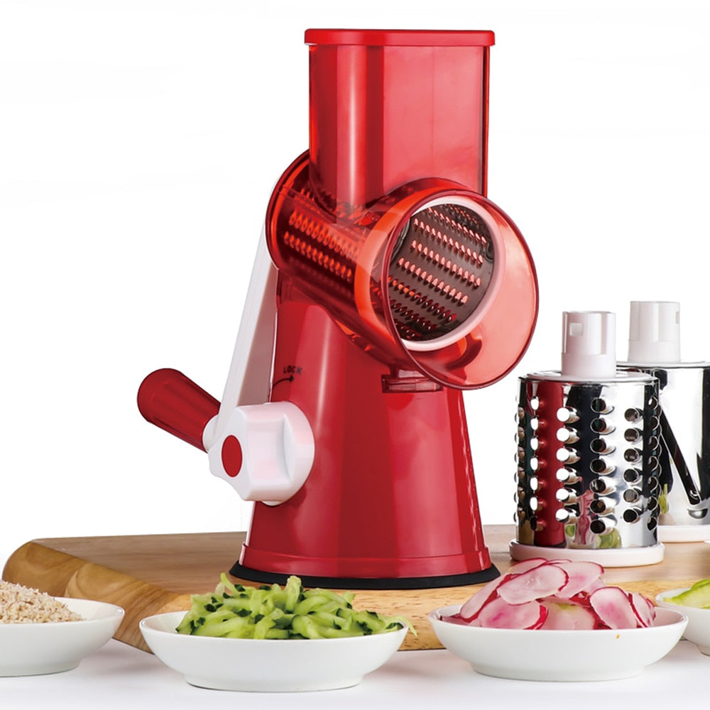 Multifunctional Hand-operated Vegetable Cheese Shredder Device Drum-type Kitchen Accessories Vegetable Cutter Food Processor