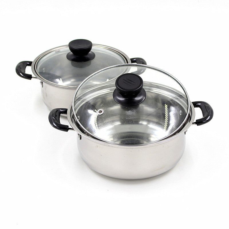 Quality stainless steel soup pot non stick cookware set pans pots saucepan cooking casserole non magnetic pot brew kettle 1pot