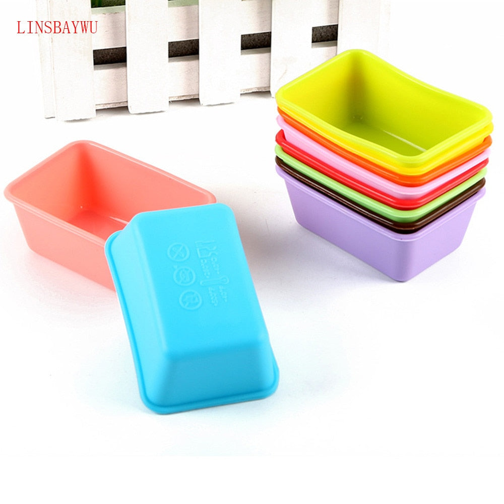 Rectangle Shaped Silicone Mold Cake Mold Loaf Toast Bread Pastry Baking Bakeware DIY Small Cake Pan Fondant Cake Mould cake tool