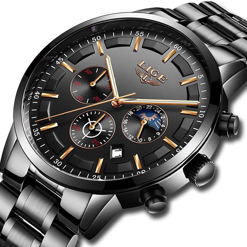 2018 Watch Men LIGE Fashion Sport Quartz Clock Mens Watches Top Brand Luxury Business Waterproof