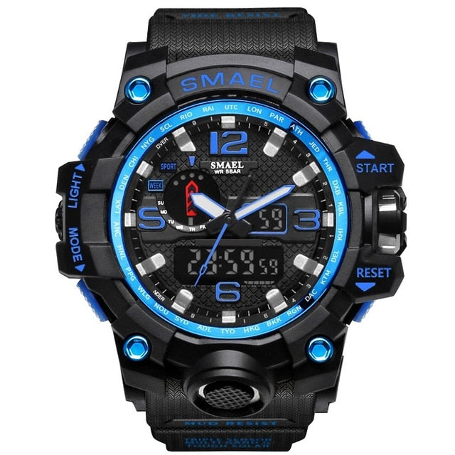 Men Sports Watches Dual Display Analog Digital LED Electronic Quartz