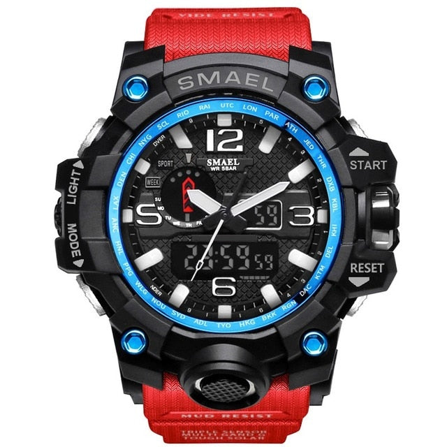 Men Sports Watches Dual Display Analog Digital LED Electronic Quartz