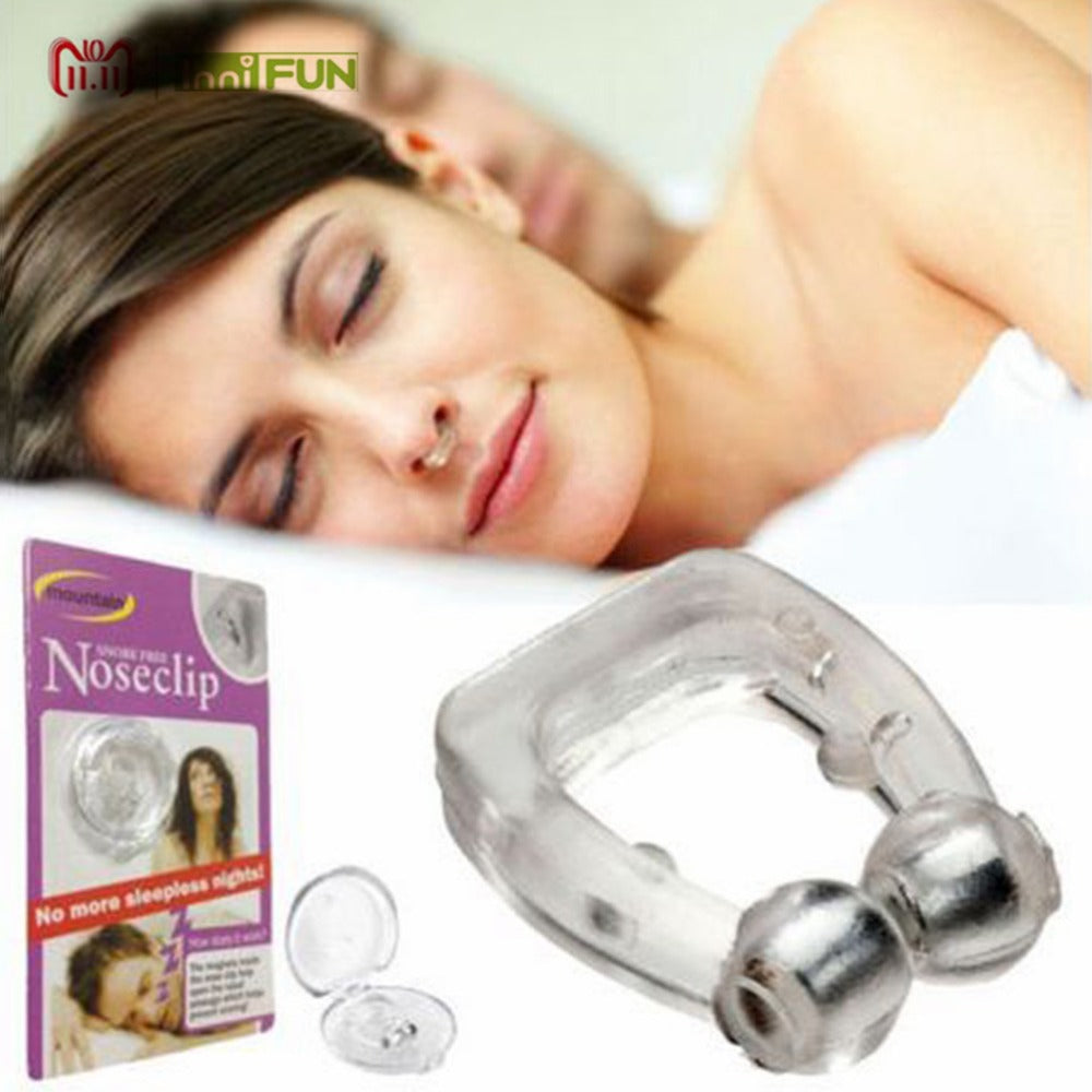 Silicone Magnetic Anti Snore Stop Snoring Nose Clip Sleep Tray Sleeping Aid