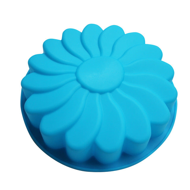 Silicone big Cake Molds Flower Crown shape Cake Bakeware Baking Tools 3D Bread Pastry mould Pizza Pan DIY birthday wedding party