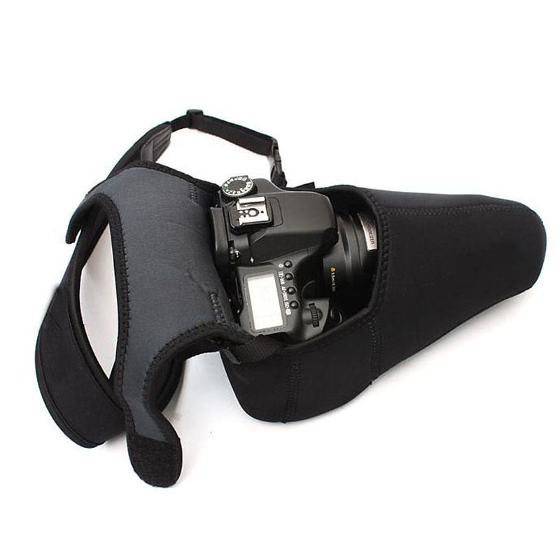 Size L Neoprene Waterproof Camera Liner Case Cover Pouch Package Protector for Nikon D7100 D7200 D3300 D3200 D3100 D5300 D5200