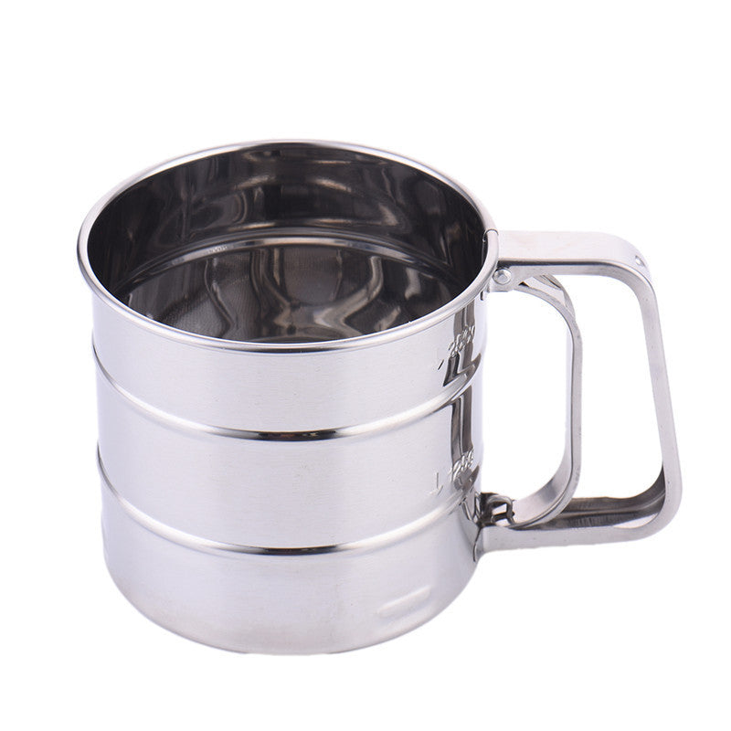 Stainless Steel Flour Sieve Mugs Design Flour Sifter Shaker Baking Pastry Tools Bakeware Strainer for Coffee Icing Sugar Powder