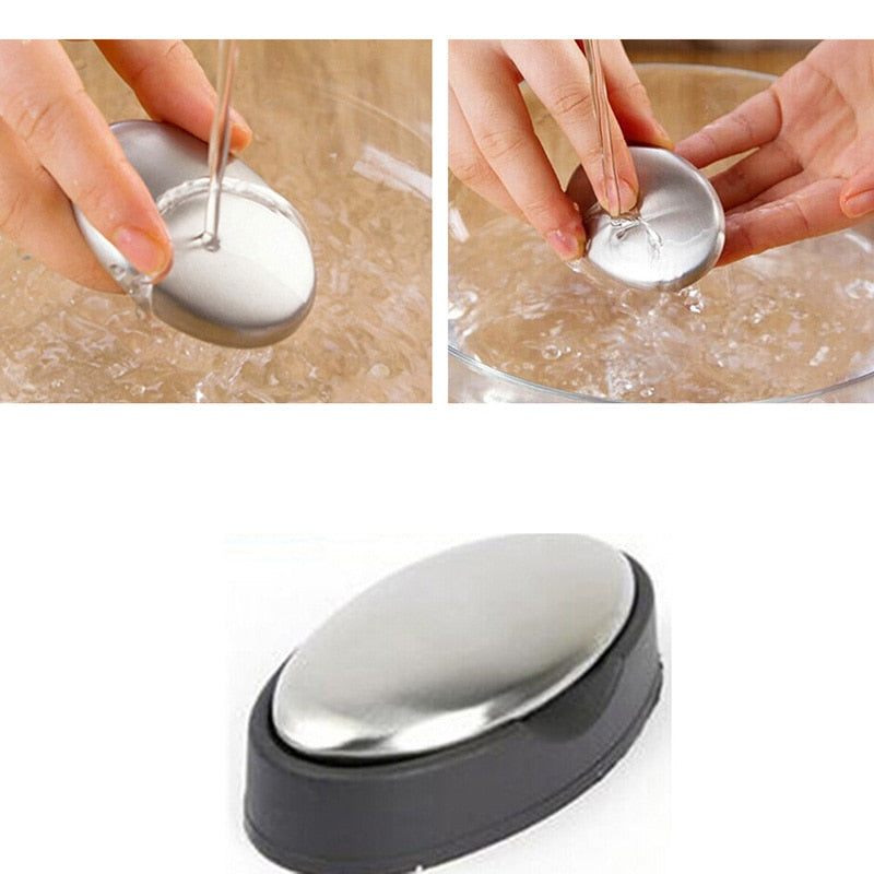 Stainless Steel Soap - Oval Shape Deodorize Smell From Hands Retail Magic Eliminating Odor Kitchen Bar Cooking Utensils Garlic