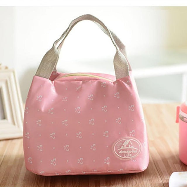 Striped Dot Portable Lunch Bag Thermal Insulated Cold keep Food Safe warm Lunch bags For Girls Women#121