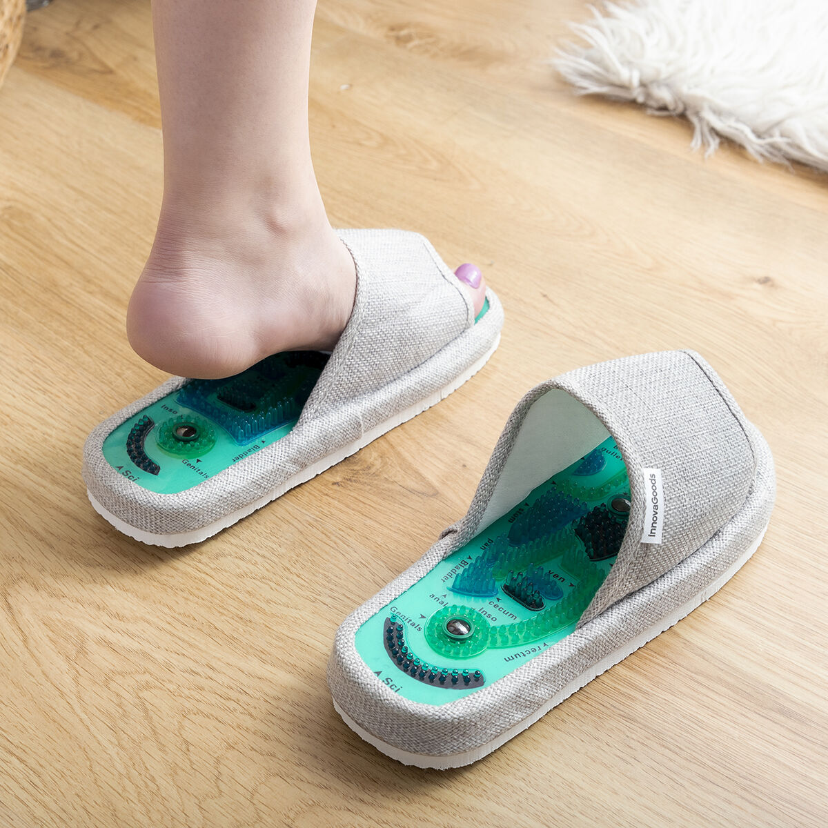 Chaussons d'Acupression Magnétique Massers InnovaGoods