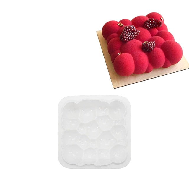Cake Decorating Mold 3D Silicone Molds Baking Tools For Heart Round Cakes Pan