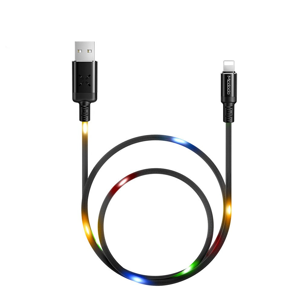 MCDODO X Series Voice Control Lightning Cable with LED 1m Black