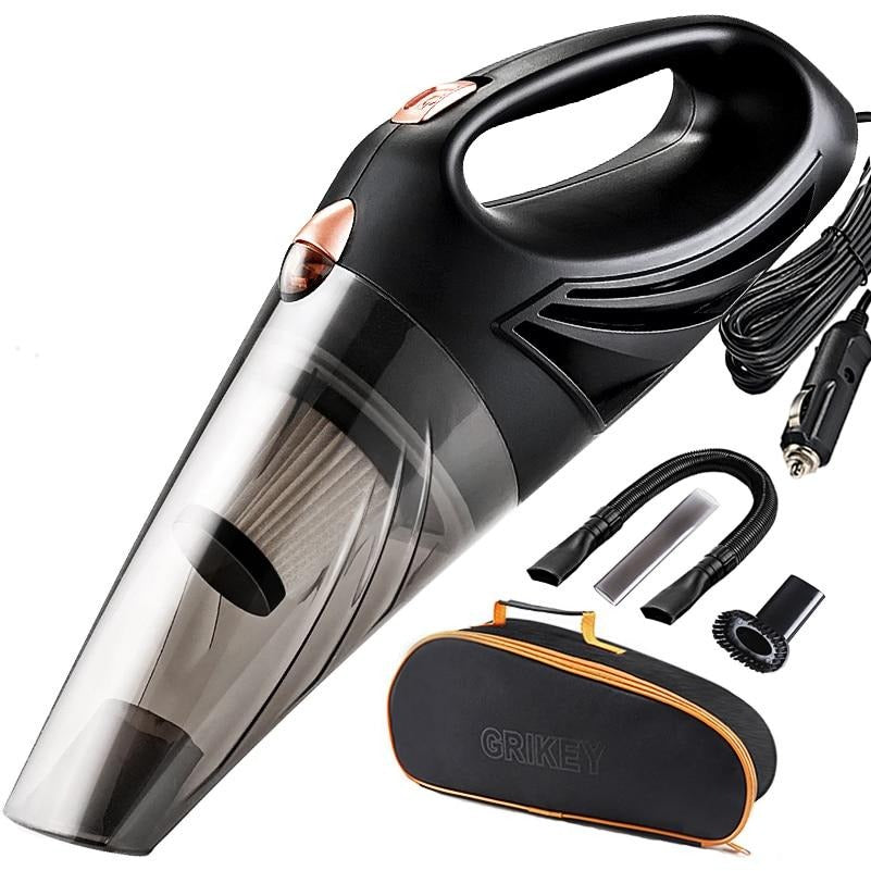 Car Vacuum Cleaner - Portable, High Power, Handheld - Black