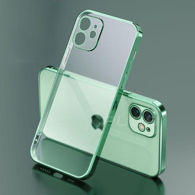 Iphone 11 Case: Luxury Plating Square Frame