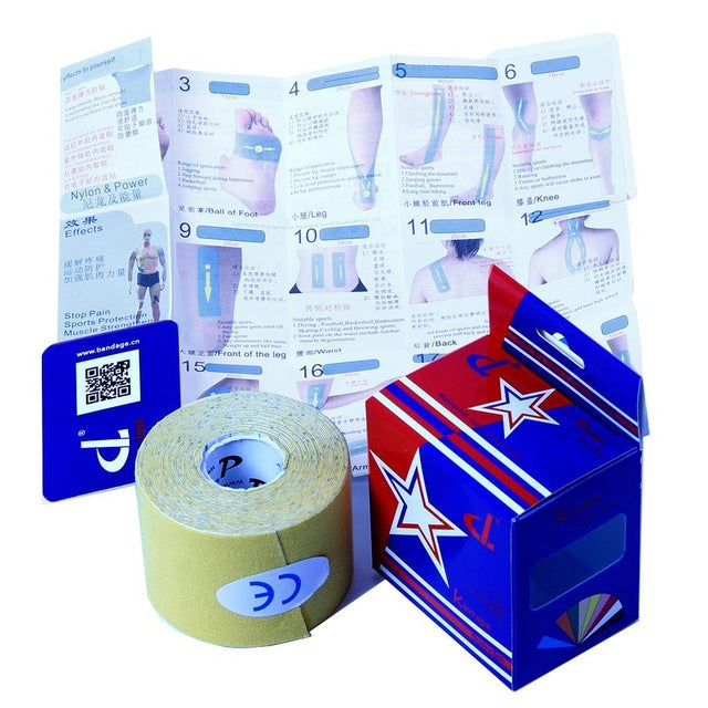 DL Brand Kinesiology tape No or with Kintape box+Manual Elastic Medical Adhesive Bandage Physio MuscleTherapy Sport Safety Care