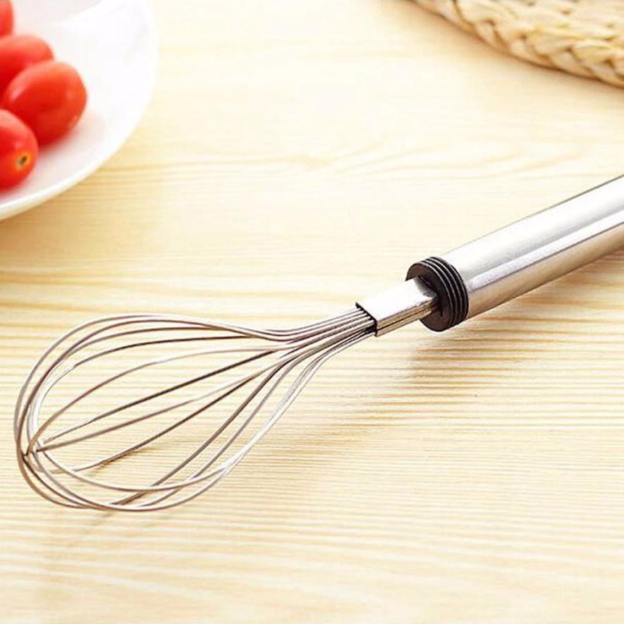 Handle Whisk Stainless steel Kitchen Mixer Balloon Wire Egg Beater Tool #RJ16